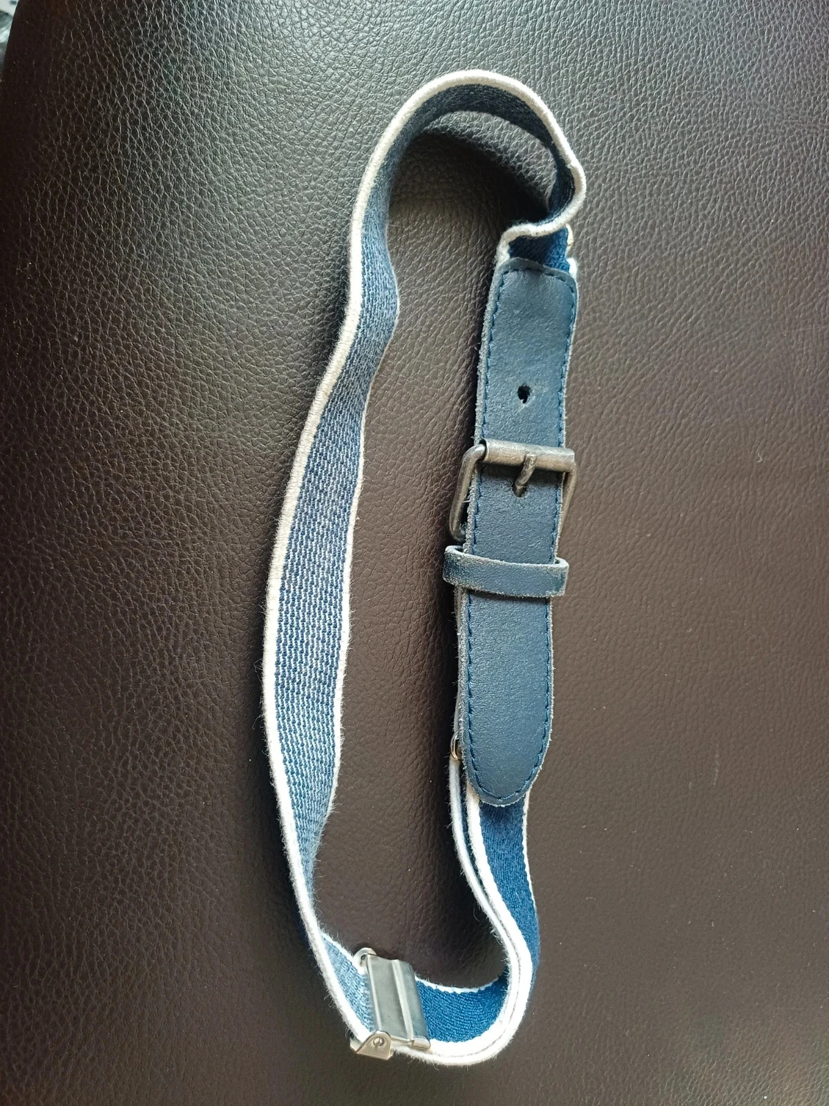 Blauw en witte elastische verstelbare riem – photo 3